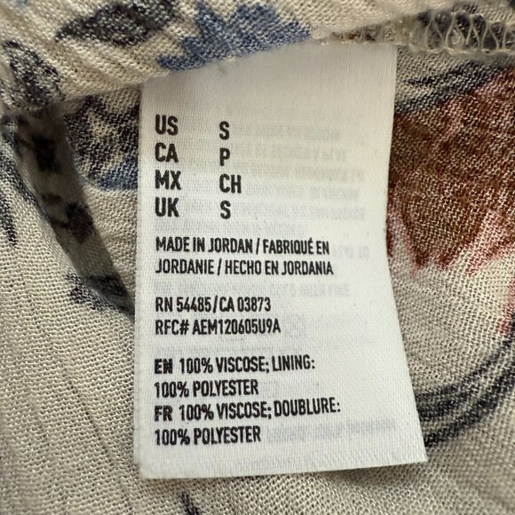 American Eagle Floral Wrap Ruffle Maxi Dress Women's Small Bohemian Tassle Flowy - Picture 14 of 16